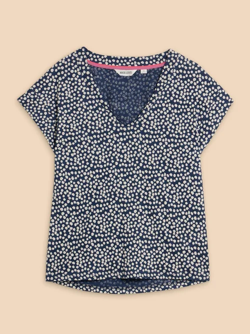 T-Shirt aus Leinen - Blue Pr - 38 Bild 4