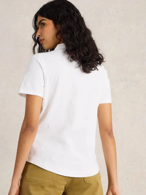 Penny Bestickte Bluse - Pale Ivory - 38 Bild 4