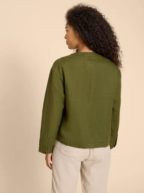 Adele Leinenjacke - Dk Green - 38 Bild 4