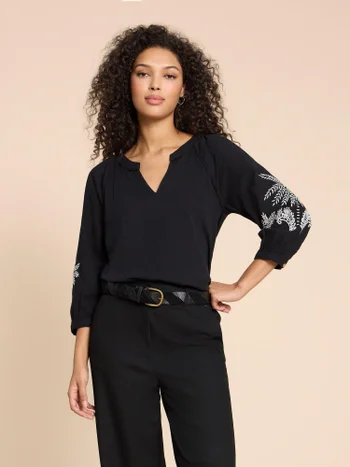 Millie Bestickte Bluse