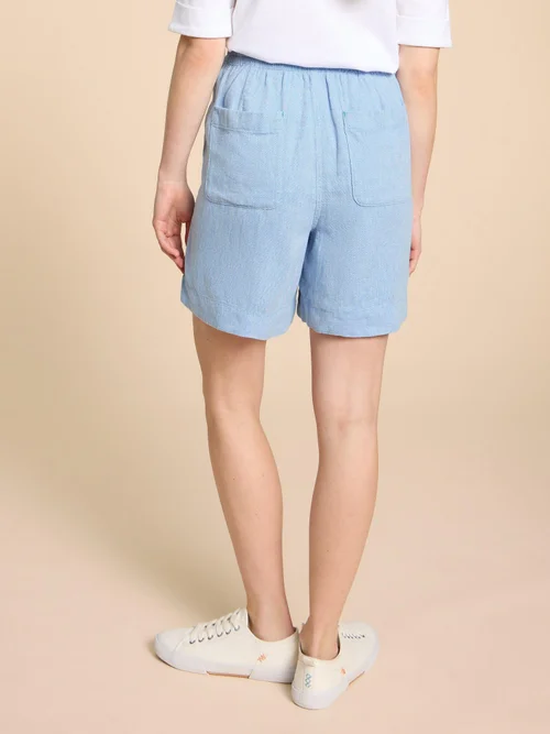 Elle Shorts aus Leinenmischung - Chamb Blue - 38 Bild 4