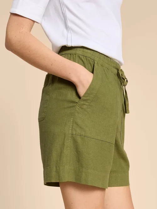 Elle Shorts aus Leinenmischung - Dk Green - 38 Bild 3