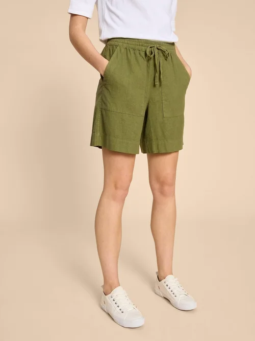 Elle Shorts aus Leinenmischung - Dk Green - 38 Bild 2