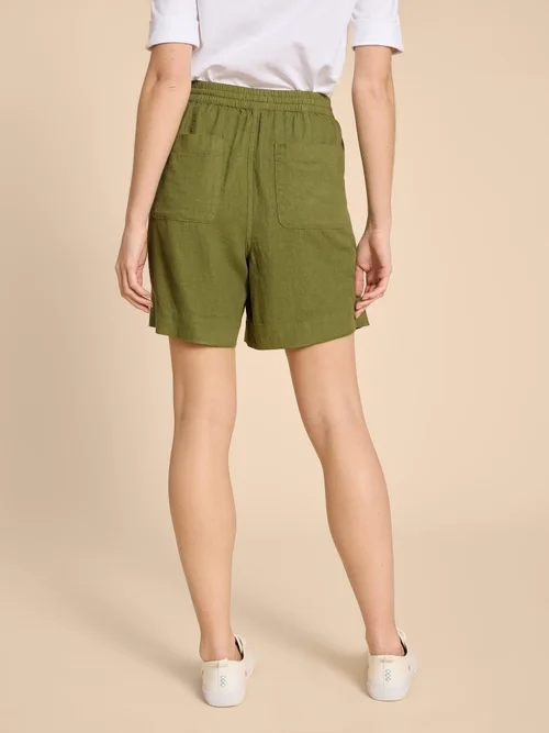 Elle Shorts aus Leinenmischung - Dk Green - 38 Bild 4