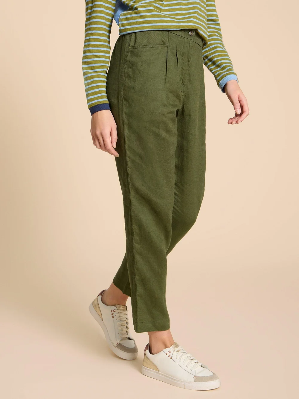 Rowena Leinenhose - Dk Green - 38/R Bild 1