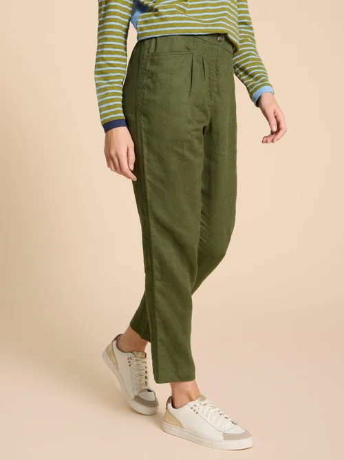 Rowena Leinenhose - Dk Green - 38/R Bild 1