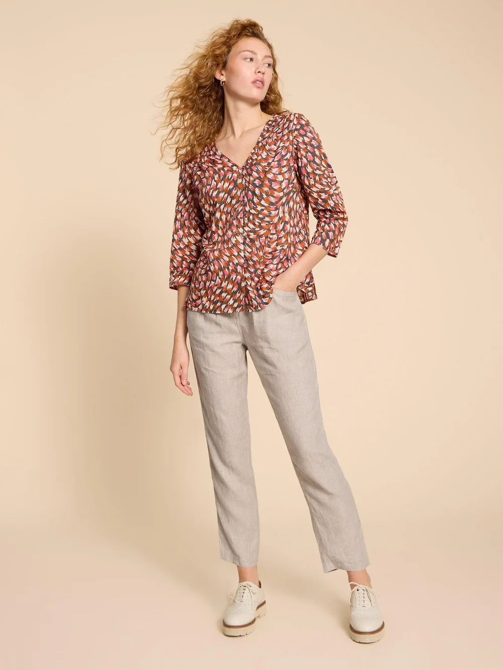 Rowena Leinenhose - Lgt Nat - 38/R Bild 1