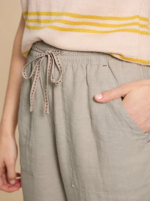 Elle Hose aus Leinenmischung - Lgt Nat - 38/R Bild 3