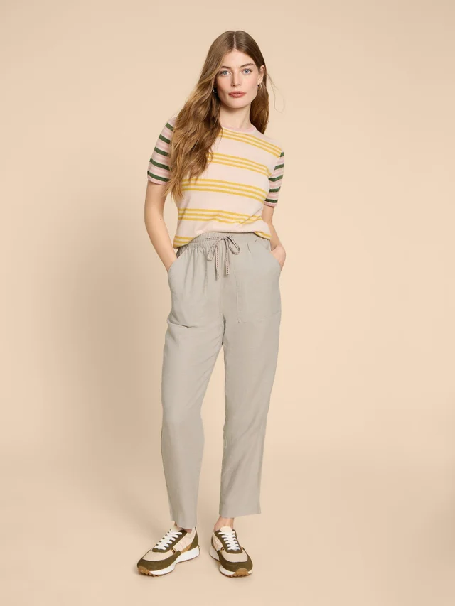 Elle Hose aus Leinenmischung