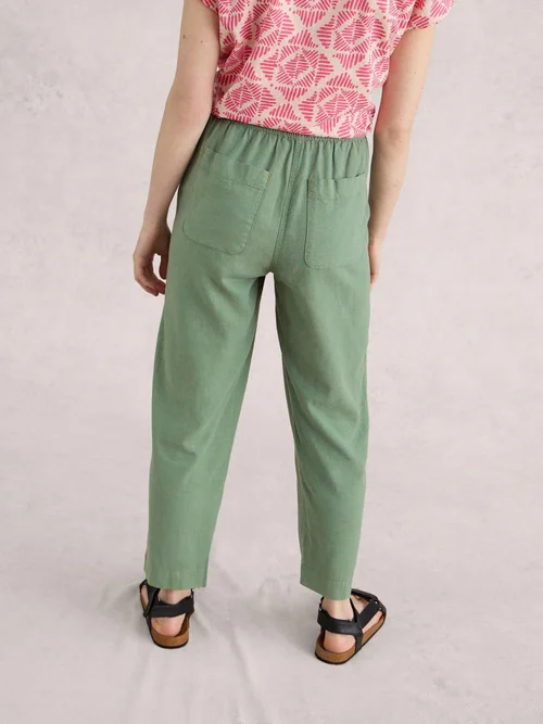 Elle Hose aus Leinenmischung - Mid Green - 38/R Bild 4