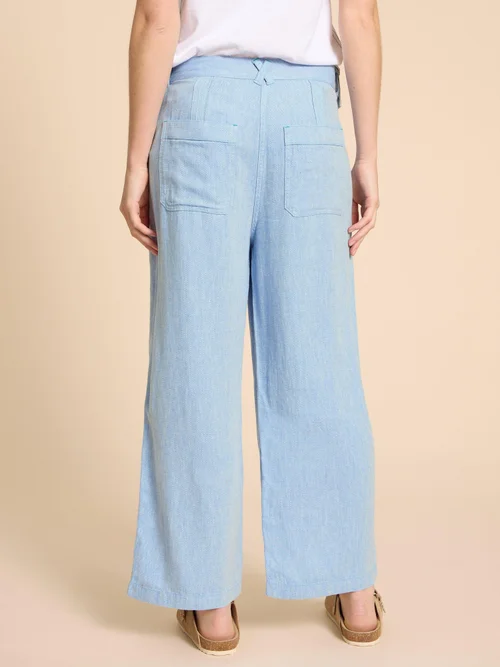 Harper Hose aus Leinenmischung - Chamb Blue - 38/R Bild 4