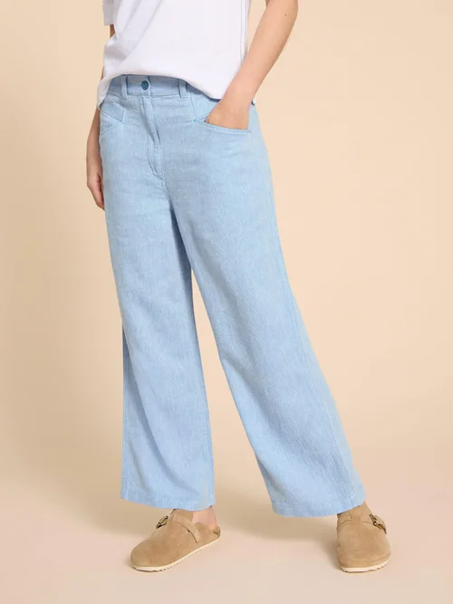 Harper Hose aus Leinenmischung - Chamb Blue - 38/R Bild 2