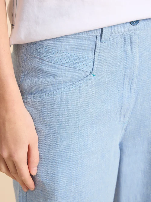 Harper Hose aus Leinenmischung - Chamb Blue - 38/R Bild 3