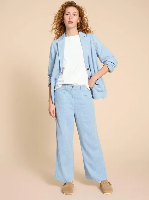 Harper Hose aus Leinenmischung - Chamb Blue - 38/R Bild 1