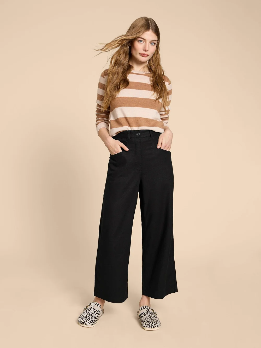 Harper Hose aus Leinenmischung - Pure Blk - 38/R Bild 1