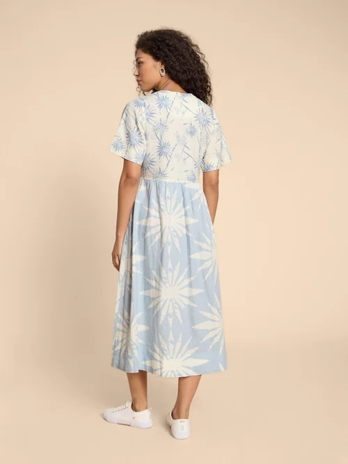 Pip Midikleid aus Leinenmischung - Blue Pr - 38 Bild 4