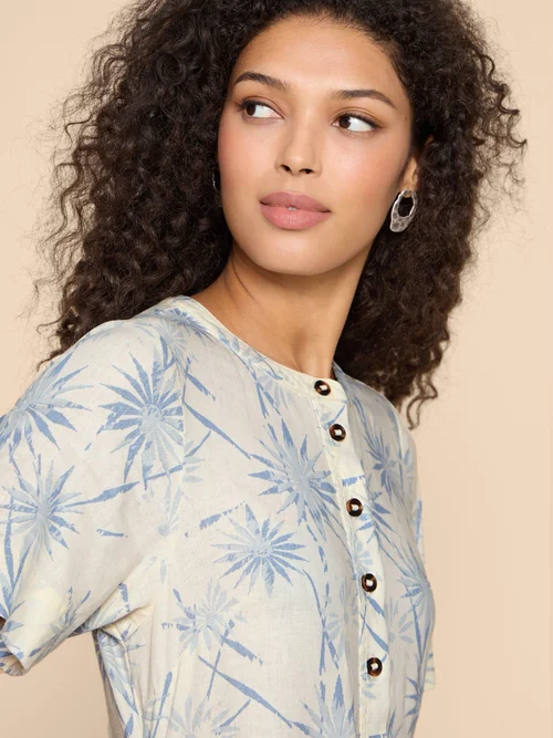 Pip Midikleid aus Leinenmischung - Blue Pr - 38 Bild 3