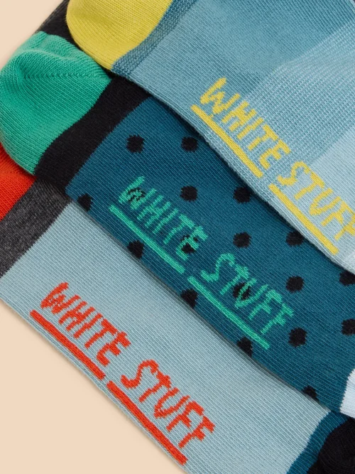 Dreierpack Socken in Ombre-Optik - Blk Mlt - 44-46 Bild 2