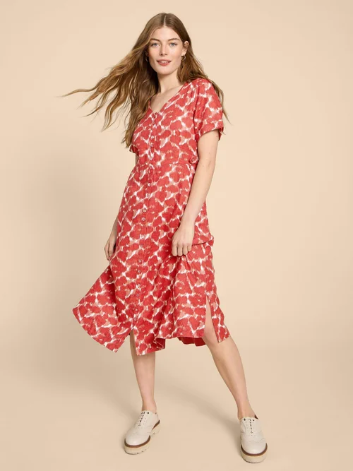 Ivy Midikleid aus Leinen - Red Pr - 38/R Bild 2