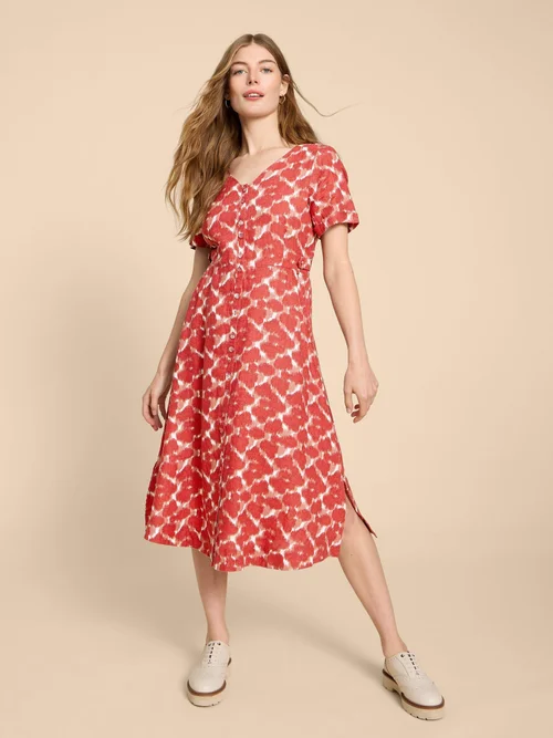 Ivy Midikleid aus Leinen - Red Pr - 38/R Bild 1