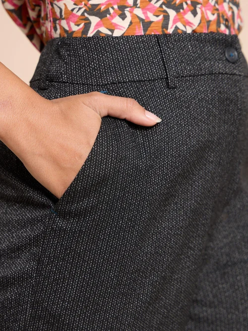 Belle Tweedhose mit weitem Bein - Blk Mlt - 38/R Bild 2