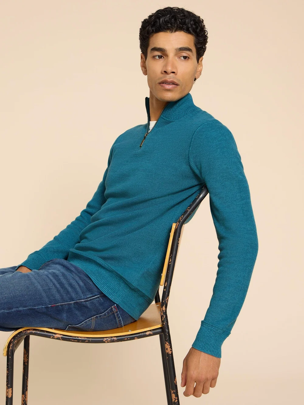 Attadale Pullover mit Trichterkragen - Mid Teal - L Bild 1
