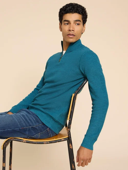 Attadale Pullover mit Trichterkragen - Mid Teal - L Bild 1