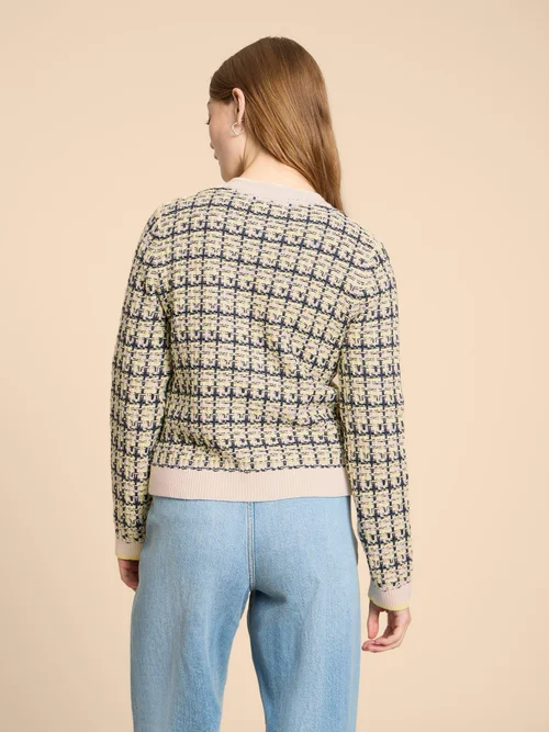 Kelly Strickjacke mit Bouclé-Struktur - White Mlt - 38 Bild 4
