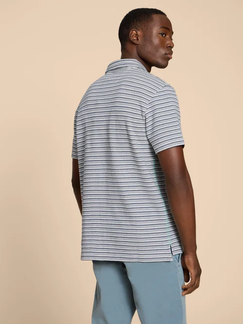 Grange Gestreiftes Polohemd - White Mlt - S Bild 4