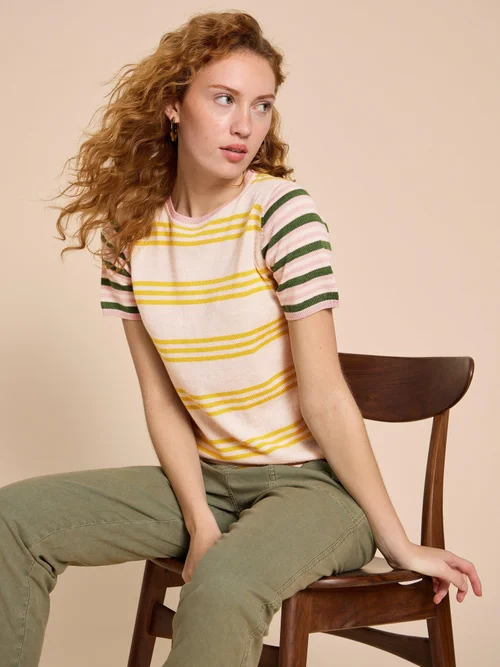 Strick-T-Shirt aus Merinowolle - Nat Mlt - 38 Bild 1