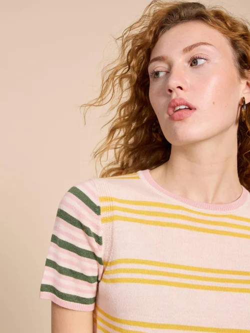 Strick-T-Shirt aus Merinowolle - Nat Mlt - 38 Bild 2