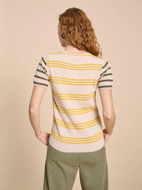 Strick-T-Shirt aus Merinowolle - Nat Mlt - 38 Bild 4