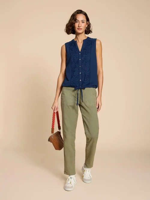 Tulip Ärmellose Jerseybluse - Fr Navy - 38 Bild 2