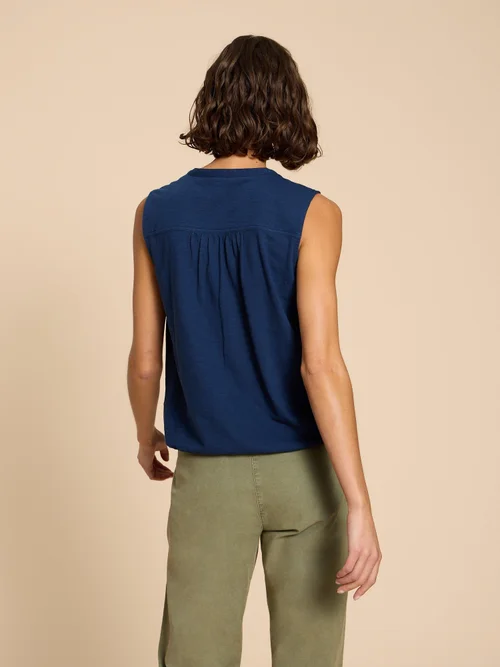 Tulip Ärmellose Jerseybluse - Fr Navy - 38 Bild 4