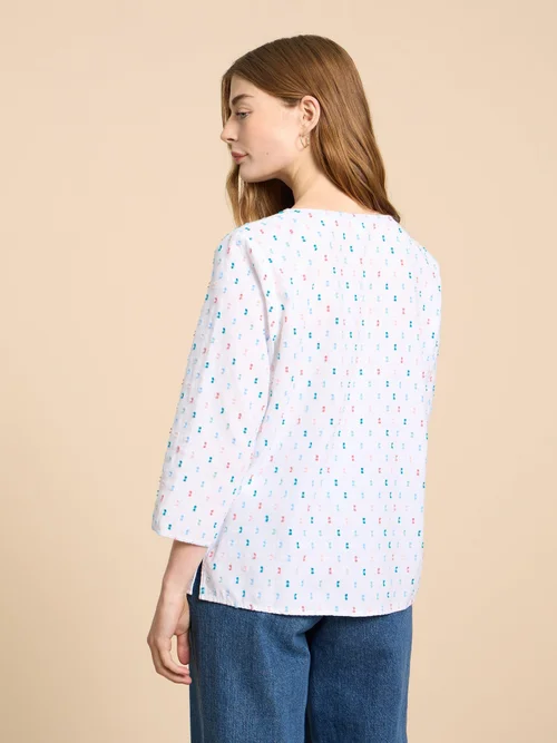 Rae Bluse aus Bio-Baumwolle - Ivory Mlt - 38 Bild 4