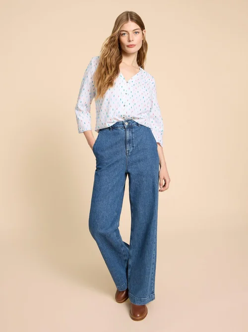 Rae Bluse aus Bio-Baumwolle - Ivory Mlt - 38 Bild 2