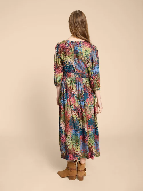 Lucy Midikleid aus LENZING™ ECOVERO™ Viskose - Pink Pr - 38/R Bild 4