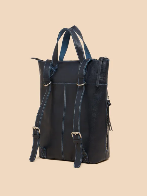 Variable Lederhandtasche und Rucksack - Dark Navy - EINHEITSGRÖSSE Bild 4