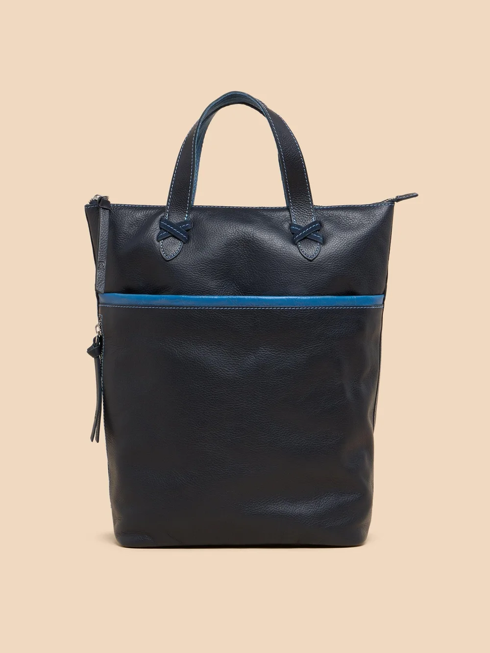Variable Lederhandtasche und Rucksack - Dark Navy - EINHEITSGRÖSSE Bild 1