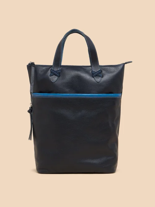 Variable Lederhandtasche und Rucksack - Dark Navy - EINHEITSGRÖSSE Bild 1