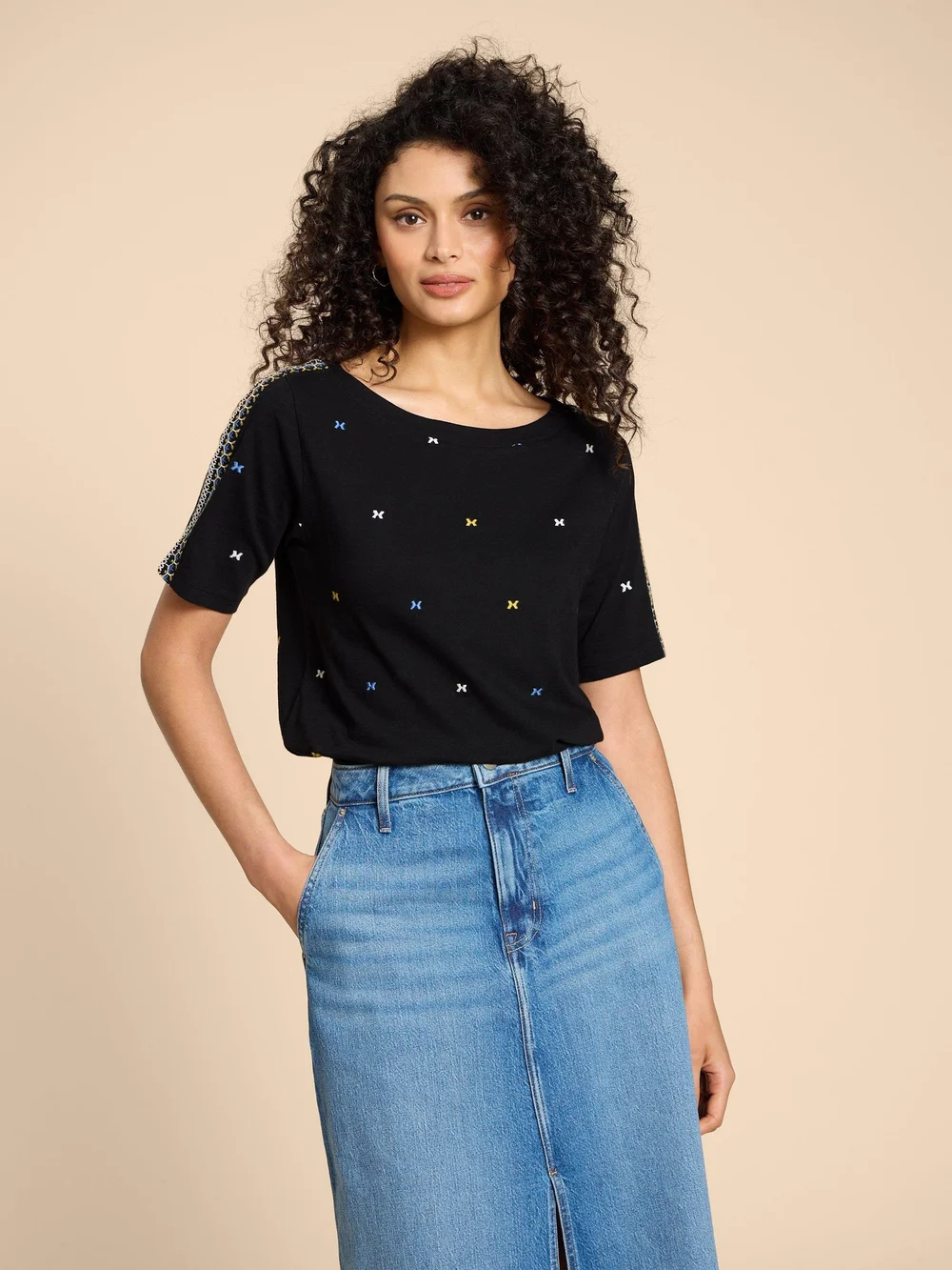 Winnie Besticktes Top - Blk Mlt - 38 Bild 1