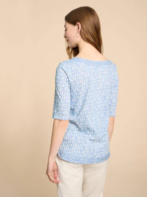 Weaver Jersey-T-Shirt - Blue Pr - 38 Bild 4