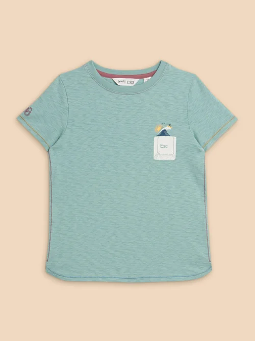 T-Shirt mit Printmotiv - Mint Green - 3-4 Bild 1