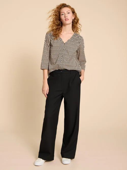 Belle Hose mit weitem Bein - Pure Blk - 38/R Bild 1
