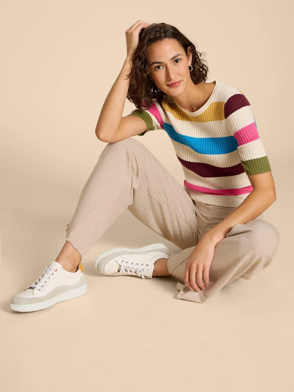 Dolce Hose aus Bio-Baumwolle - Lgt Nat - 38/R Bild 1