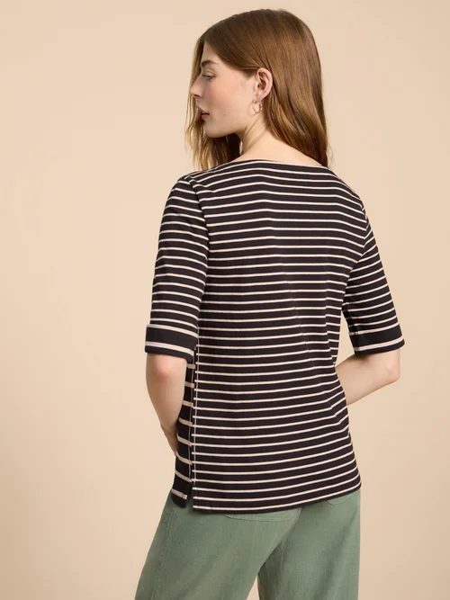 Sydney T-Shirt mit U-Boot-Ausschnitt - Blk Mlt - 38 Bild 4