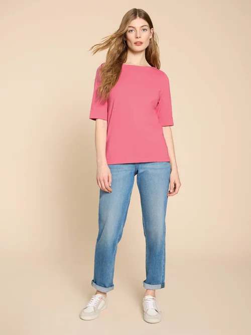 Sydney T-Shirt mit U-Boot-Ausschnitt - Brt Pink - 38 Bild 2
