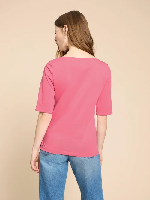 Sydney T-Shirt mit U-Boot-Ausschnitt - Brt Pink - 38 Bild 4