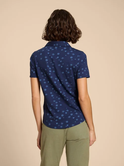 Penny Jerseybluse mit Taschen - Navy Pr - 38 Bild 4