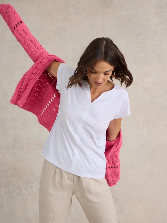 Nelly Besticktes T-Shirt